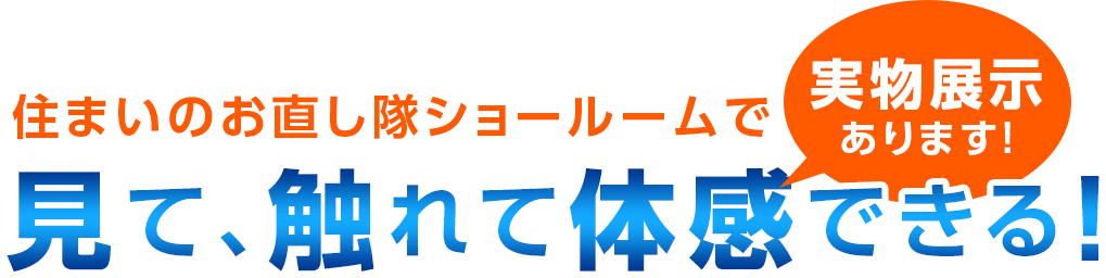 見て触って体感できる!!