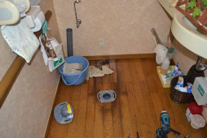 宮崎市　リフォーム　トイレ　取外し完了