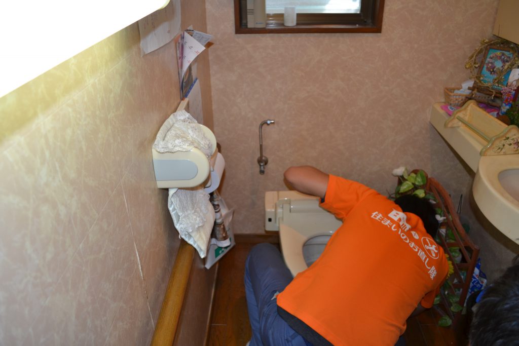 宮崎市 リフォーム トイレ 施工中