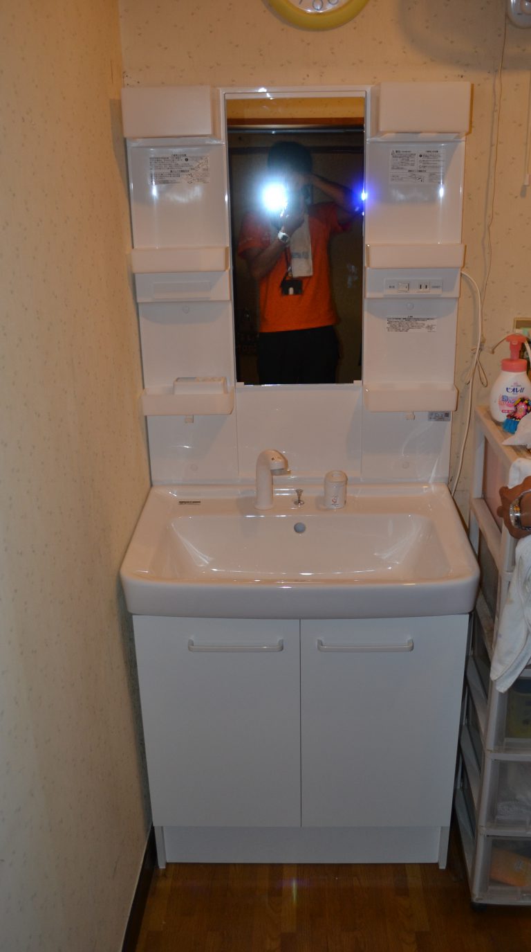 宮崎市 M様宅 リフォーム 洗面化粧台 施工後