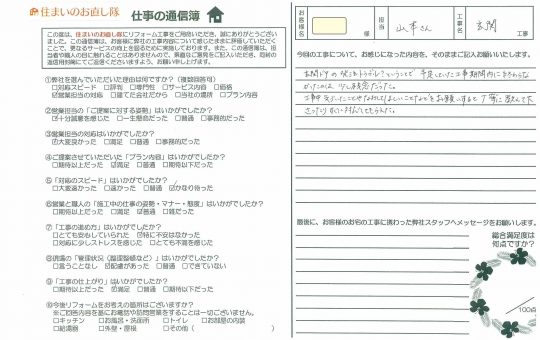 宮崎市T様アンケート