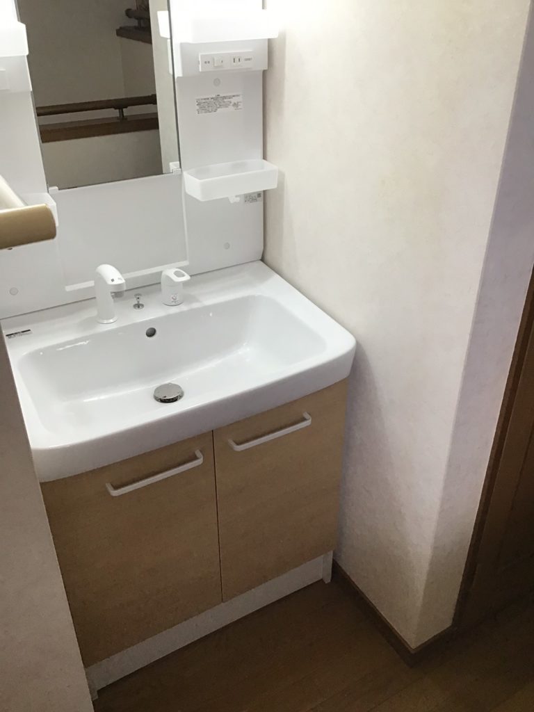 洗面化粧台リフォーム施工後