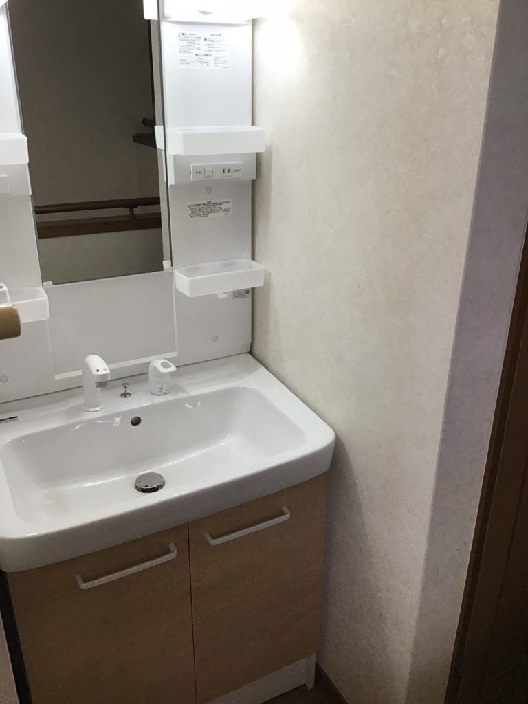 洗面化粧台リフォーム施工後
