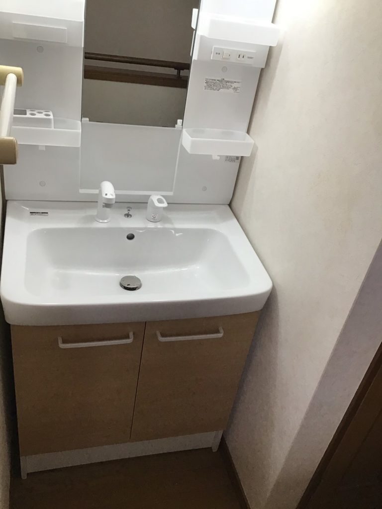 洗面化粧台リフォーム施工後