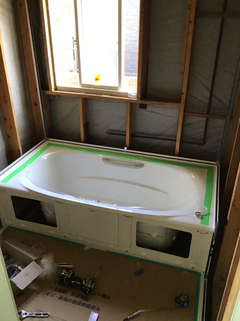 バスリフォーム施工中