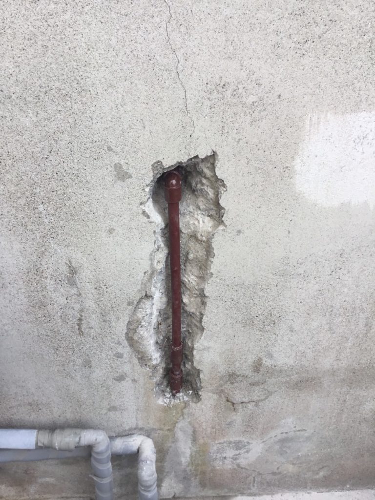 外壁補修施工前