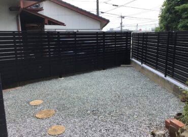 外構工事、樹木伐根・砂利引き